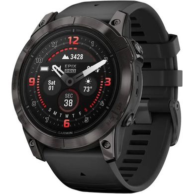 Garmin Epix Pro Gen 2 Sapphire 47mm Carbon G. DLC Tit. with B. Leather Band (010-02803-30)