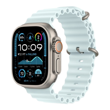 Apple Watch Ultra 2 49mm Natural Titanium Case with Ice Blue Ocean Band (MYT03) 2024