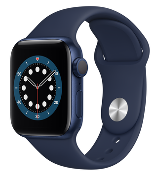 Apple Watch Series 6 40mm Blue Aluminum Case with Deep Navy Sport Band (MG143)