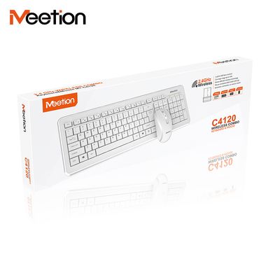 Набор Combo MeeTion 2in1 Keyboard/Mouse Wireless 2.4G (White)