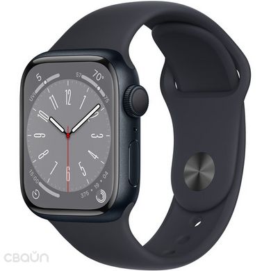 Apple Watch Series 8 GPS, 41mm Midnight Aluminum Case with Sport Band (MNP53)