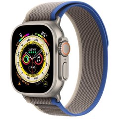 Apple Watch Ultra 49mm Titanium Case with Blue/Gray Trail Loop M/L (MQFV3)