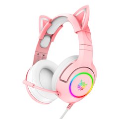 Наушники ONIKUMA Gaming CAT with LED K9 7.1 (Pink)