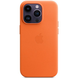 Apple Leather Case for iPhone 14 Pro Max (Orange) HQ