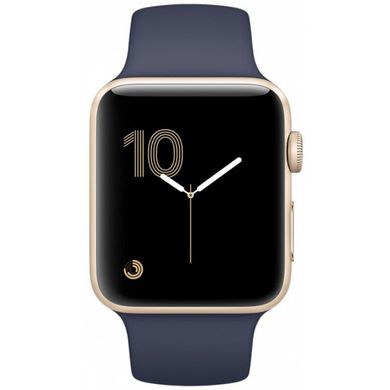 Б/У Apple Watch Series 1 38mm Gold Aluminum Case with Midnight Blue Sport Band (MQ102)