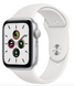 Apple Watch SE 44mm Silver Aluminum Case with White Sport Band (MYDQ2)