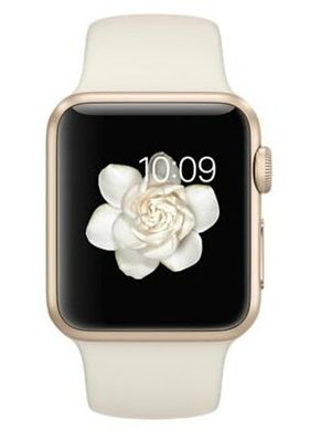 Б/У Apple Watch S1 38mm Gold Aluminum Case with White Sport Band (MLCJ2)