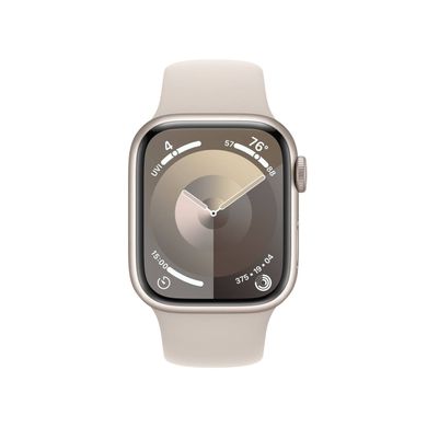 Apple Watch Series 9 41mm Starlight Aluminum Case with Starlight Sport Band